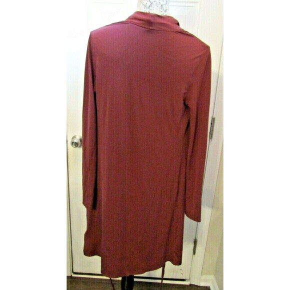 All Saints Amelis Dress Long Sleeve Burgandy Silky Slinky Size S - Picture 8 of 11